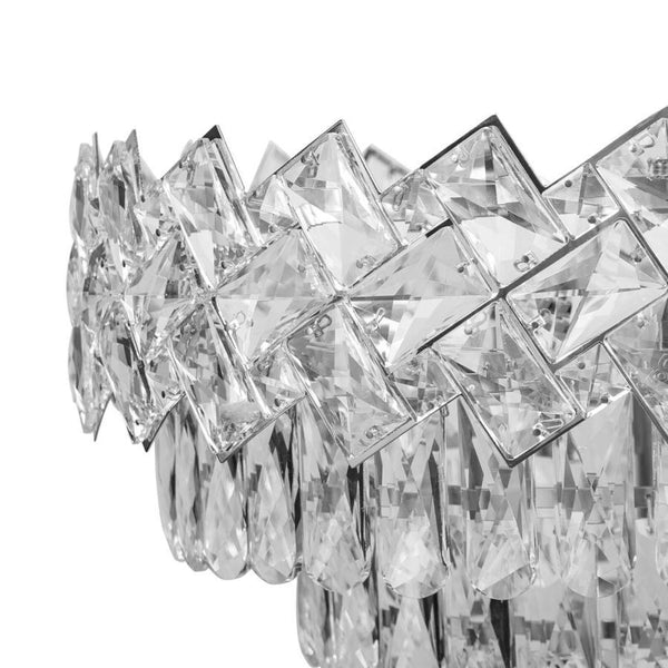 Candelabru Cristal, 80cm, 16 x E27, Argintiu