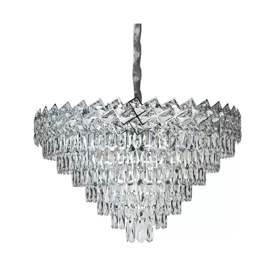 Candelabru Cristal, 80cm, 16 x E27, Argintiu