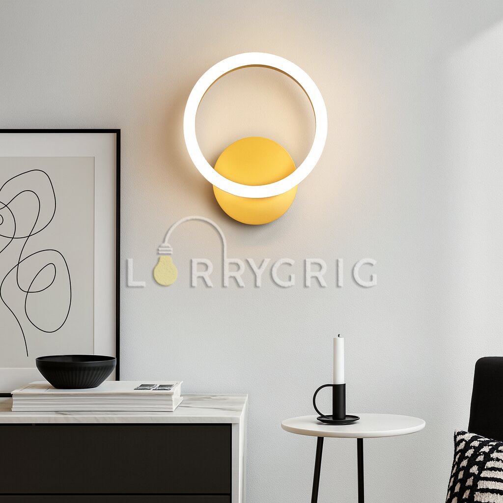 Aplica LED, 18W, 1100lm, 3 tipuri de lumina, Auriu