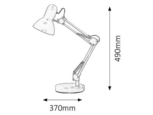 Lampa birou Samson, E27, gri