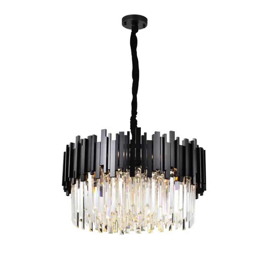Candelabru Cristal, 40cm, 5 x E27, Negru