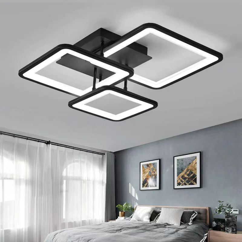 Lustra LED cu Telecomanda, 112W, Negru