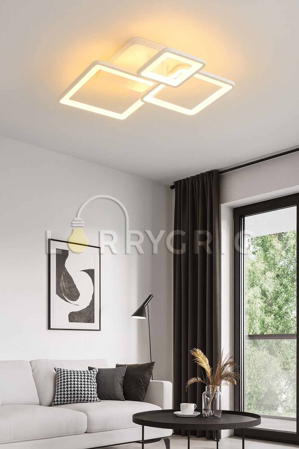 Lustra LED cu Telecomanda, 112W, 3 tipuri de lumina, Alb