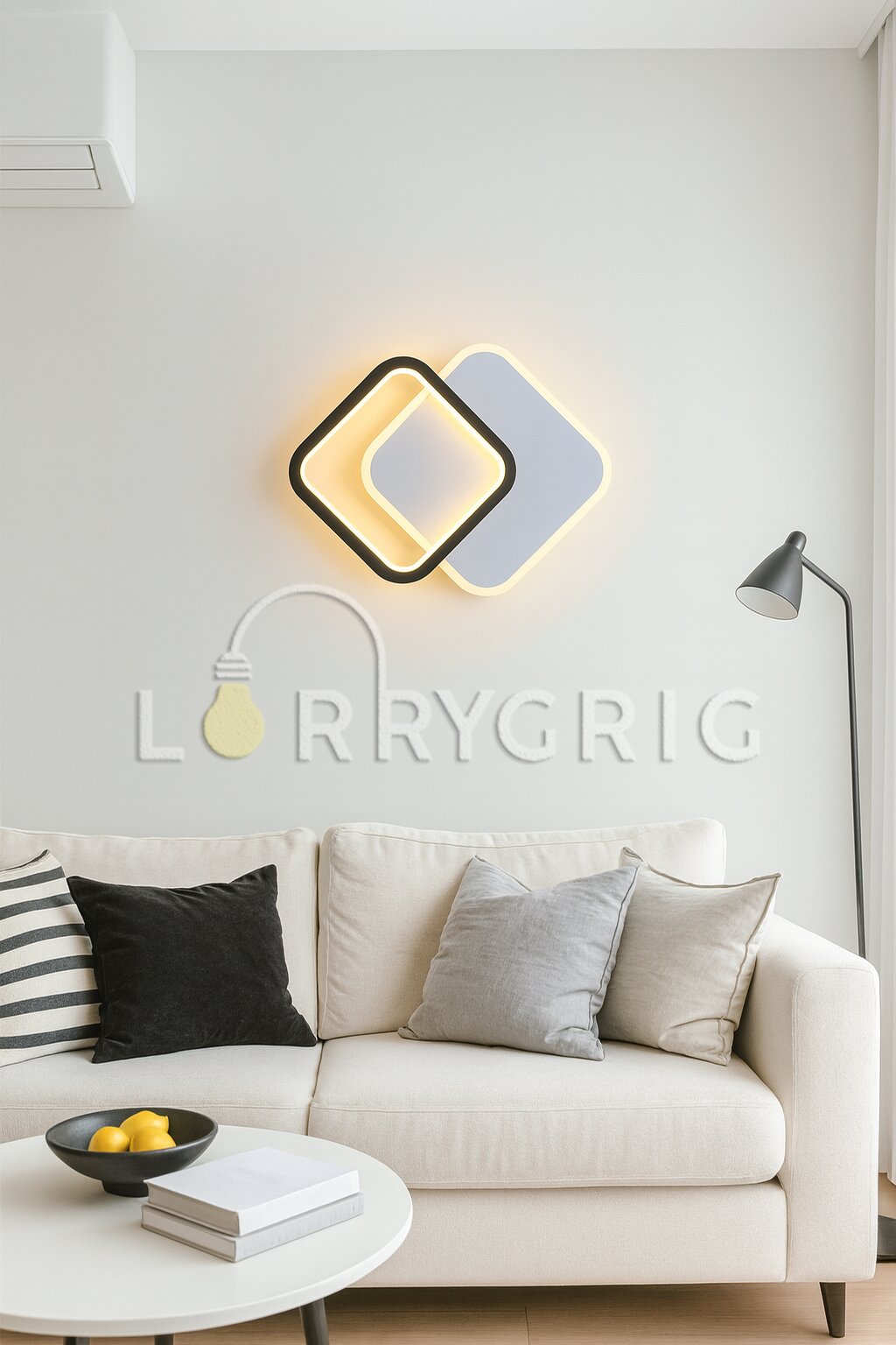 Aplica LED, 24W, Alb/Negru