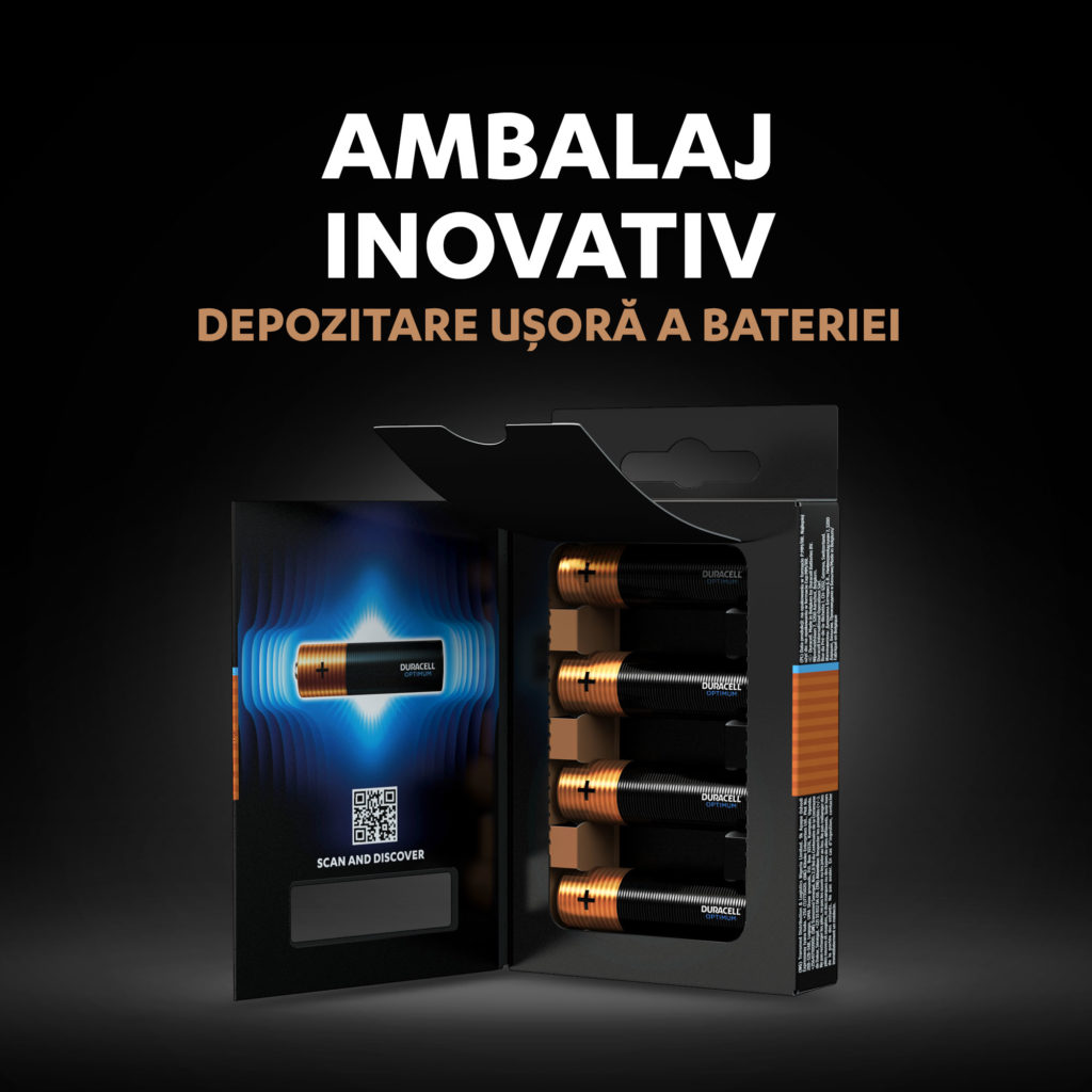 Set 4 Baterii Duracell Optimum, AA / LR6