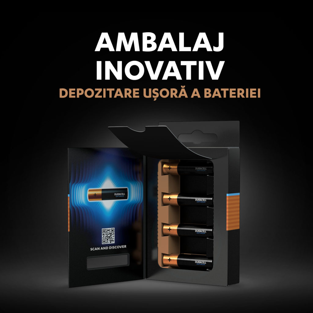 Set 4 Baterii Duracell Optimum, AAA / LR3