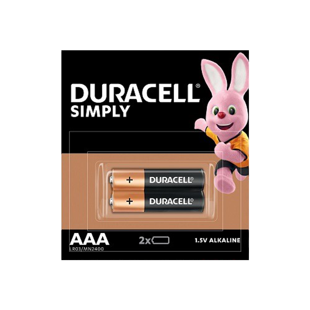 Set 2 Baterii Duracell Simply, AAA / LR3