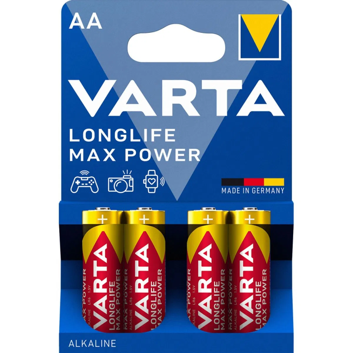 Set 4 Baterii Varta Longlife Max Power, AA / LR6