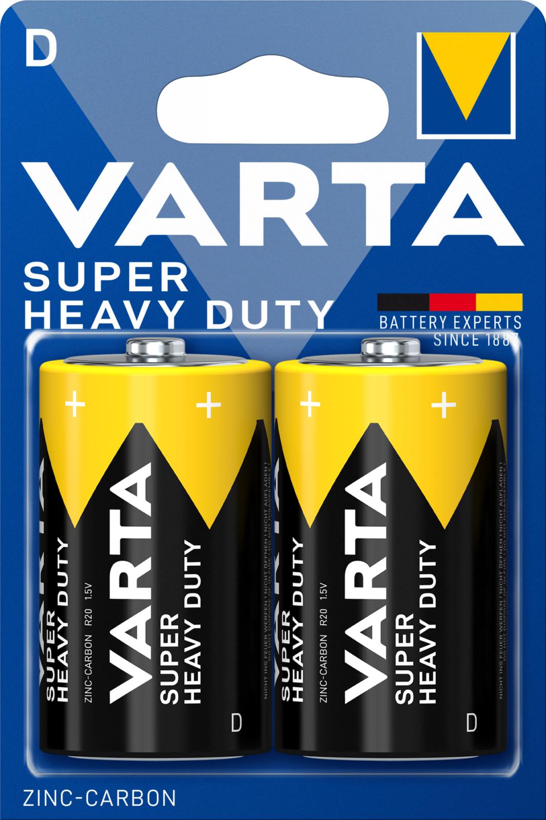 Set 2 Baterii Varta Superlife, zinc - carbon, D / LR20