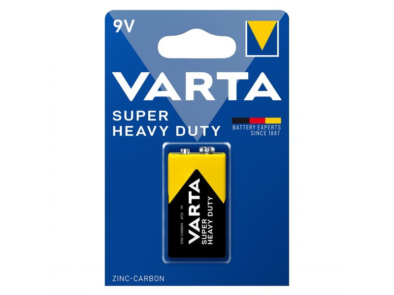 Baterie Varta Superlife, zinc - carbon, 9V, 6F22