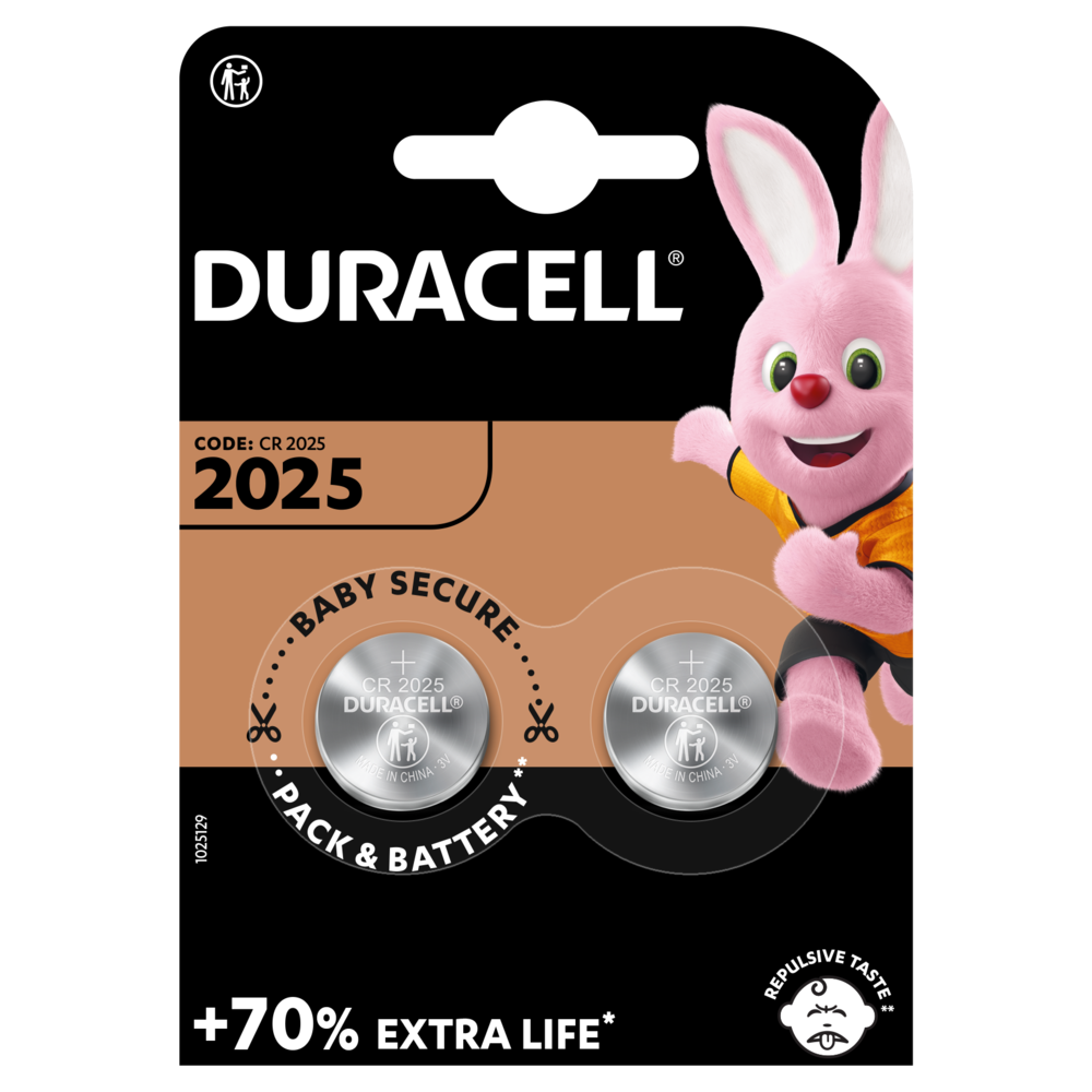 Set 2 Baterii Duracell Basic, CR2025