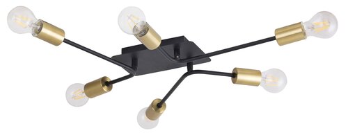 Lustra Lanny, 6 x E27, negru