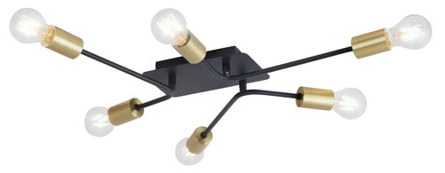 Lustra Lanny, 6 x E27, negru