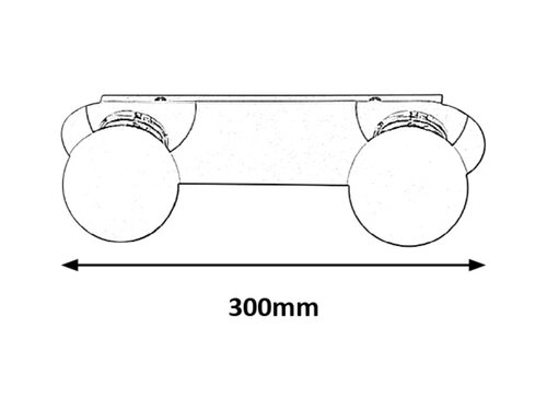 Plafoniera Becca, 2 x G9, crom, IP44