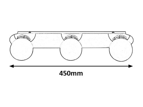 Plafoniera Becca, 3 x G9, crom, IP44