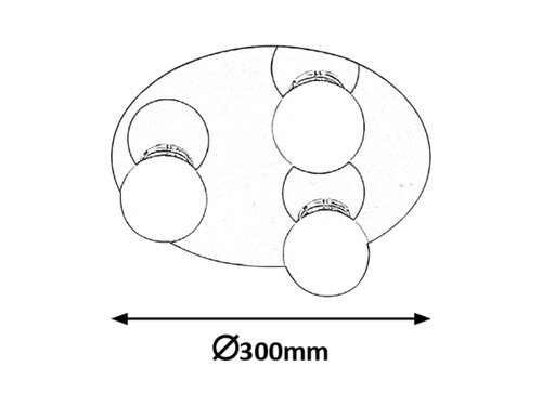 Plafoniera Becca, 3 x G9, crom, IP44