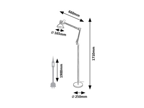 Lampadar Aristeo, 1 x E27, bej