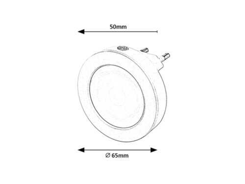 Lampa Pumpkin LED, 0.5W, lumina calda (3000K), Alb