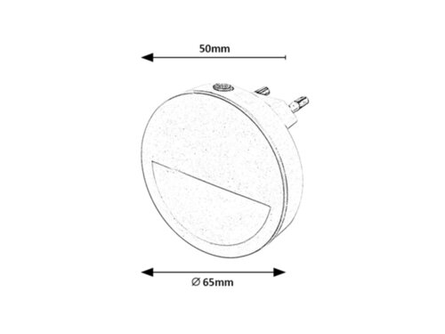 Lampa Pumpkin LED, 0.5W, lumina calda (3000K), Alb