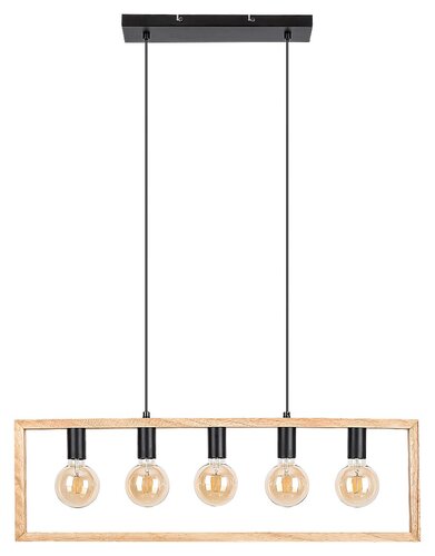 Pendul Indigo, 5 x E27, Negru