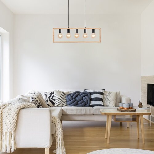 Pendul Indigo, 5 x E27, Negru