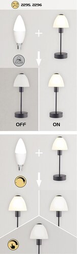 Lampa de masa Lydia, 1 x E14, negru mat