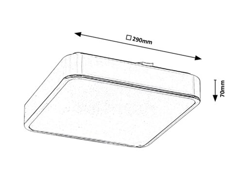 Plafoniera Wolimir LED cu Telecomanda, 22W, 1800lm, RGB, lumina reglabila (3000K - 6000K), IP44