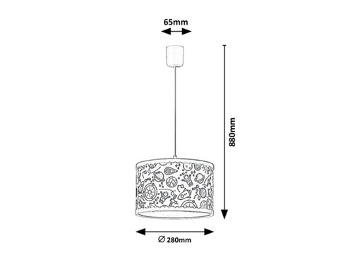 Pendul Hanka, 1 x E27, multicolor