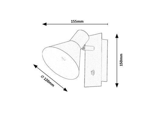 Spot Alvaro, 1 x E14, negru mat