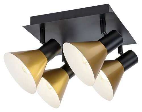 Spot Alvaro, 4 x E14, negru mat