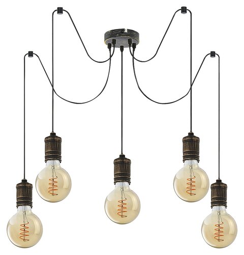 Pendul Fidel, 5 x E27, Auriu antic