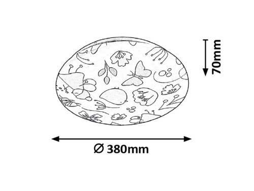Plafoniera Hanka LED, 24W, 1560lm, lumina calda (3000K)