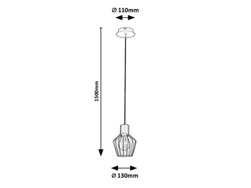 Pendul Belano, 1 x E27, Negru