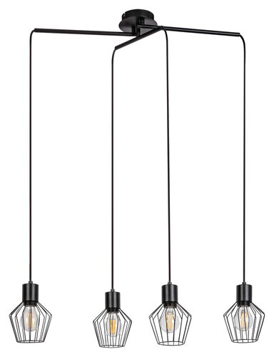 Pendul Belano, 4 x E27, Negru