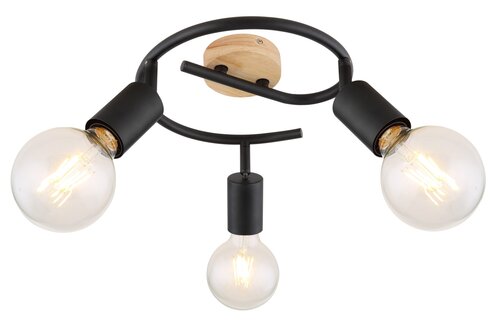 Spot Pablo, 3 x E27, negru mat