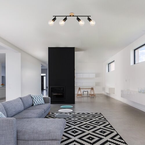 Spot Pablo, 4 x E27, negru mat