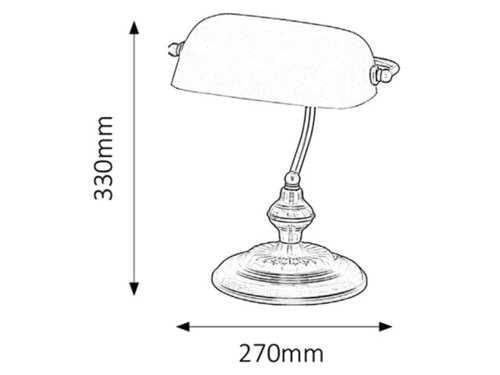 Veioza Bank, 1 x E27, bronz