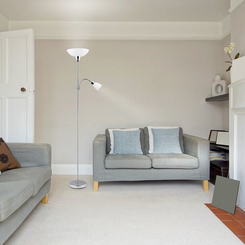 Lampadar Diana, 1 x E27 + 1 x E14, crom
