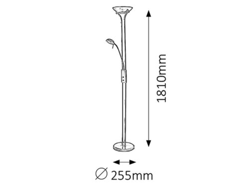 Lampadar Beta, 1 x R7S + 1 x G9, crom