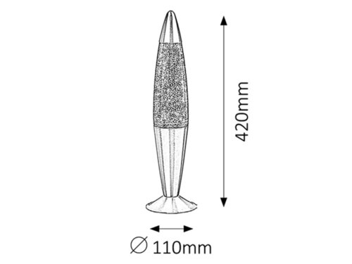 Lampa Glitter, 1 x E14, crom