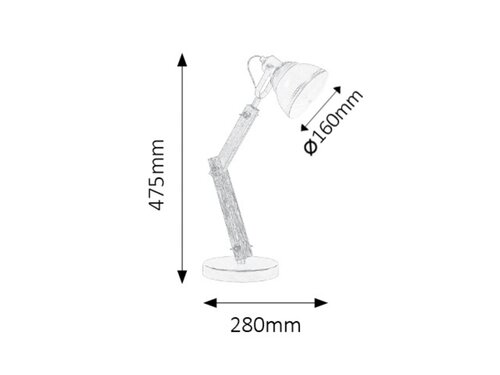 Lampa de birou Aksel, 1 x E14, fag
