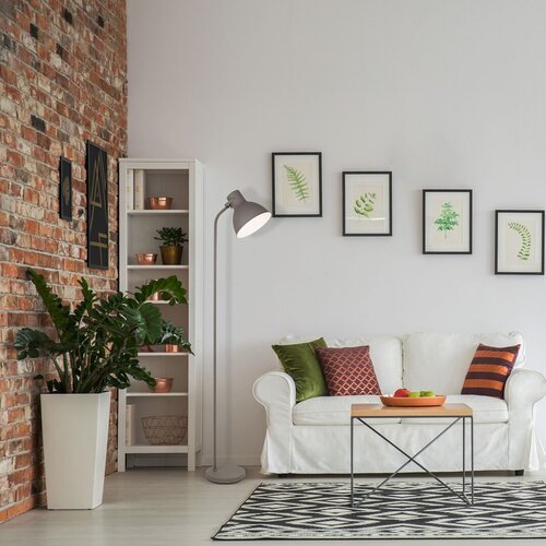 Lampadar Derek, 1 x E27, gri