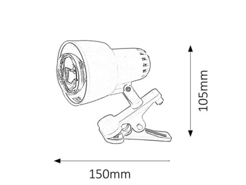 Lampa de birou Clip, 1 x E14, negru