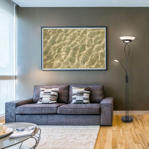 Lampadar Gamma Trend, 2 x E27 + 1 x G9, negru mat