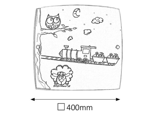 Plafoniera Shepherd, 2 x E27, multicolor