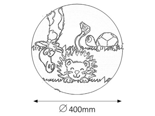 Plafoniera Leon, 2 x E27, multicolor