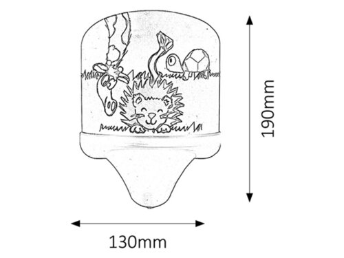 Lampa Leon, 1 x E14, multicolor