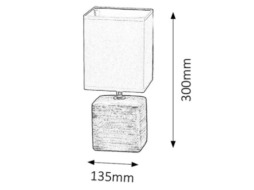 Veioza Orlando, 1 x E14, maro