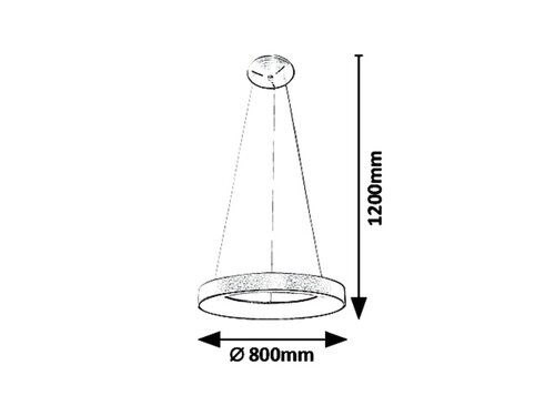 Pendul LED Carmella, 80W, lumina neutra (4000K), Auriu