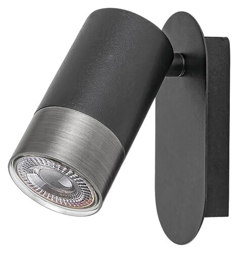 Spot Zircon, 1 x GU10, negru mat